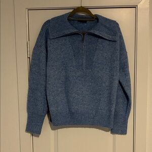 Blue Saks Fifth Avenue Quarter Zip Sweater (new)